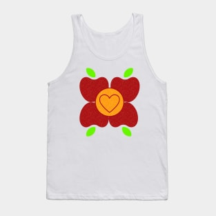 Loving Apples and Oranges Flower Tank Top